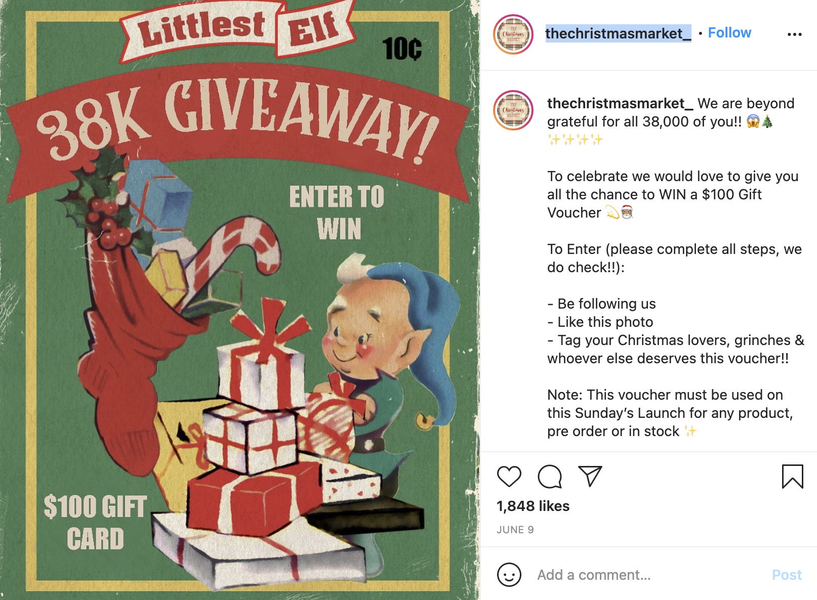 The Christmas Market Instagram Giveaway
