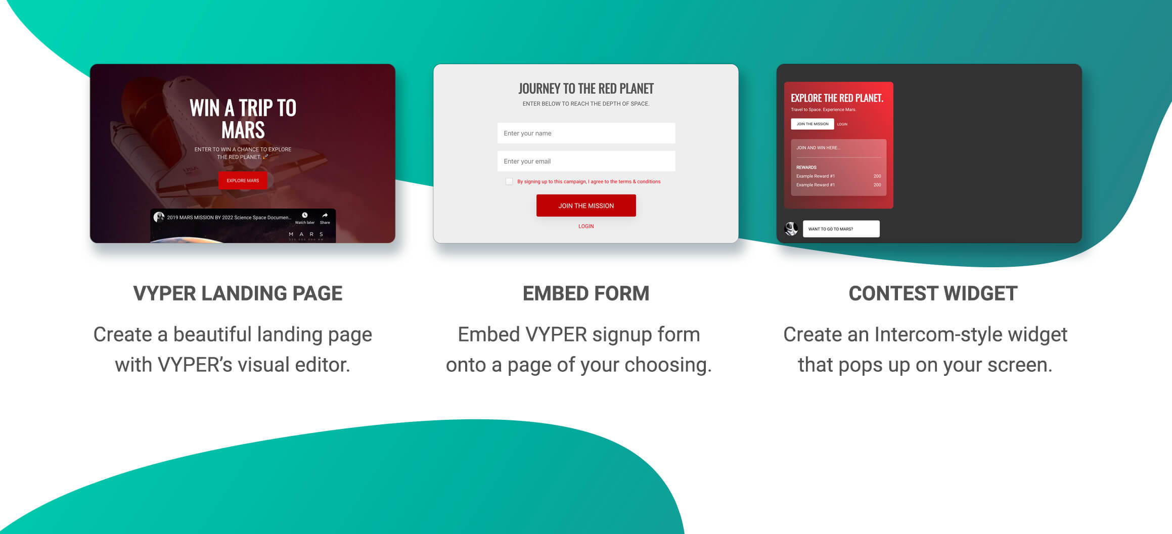 Picture showing all the display modes inside VYPER