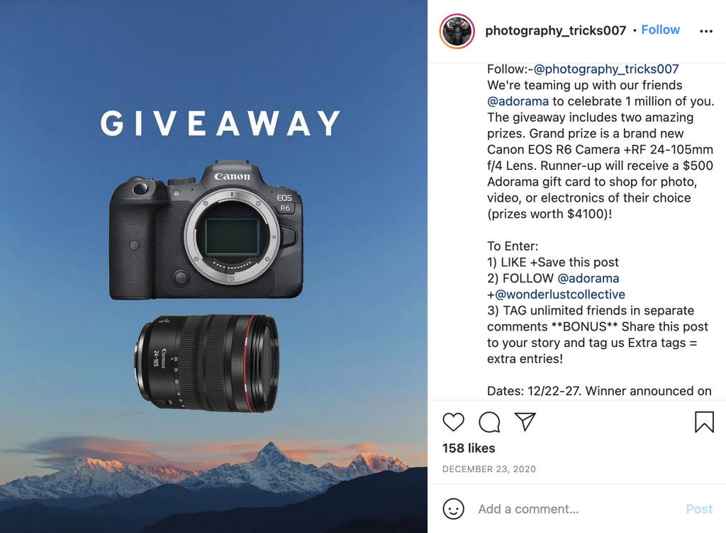 Photography Tips & Tricks Giveaway