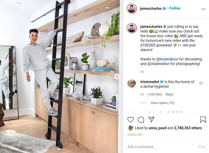James Charles Giveaway Instagram