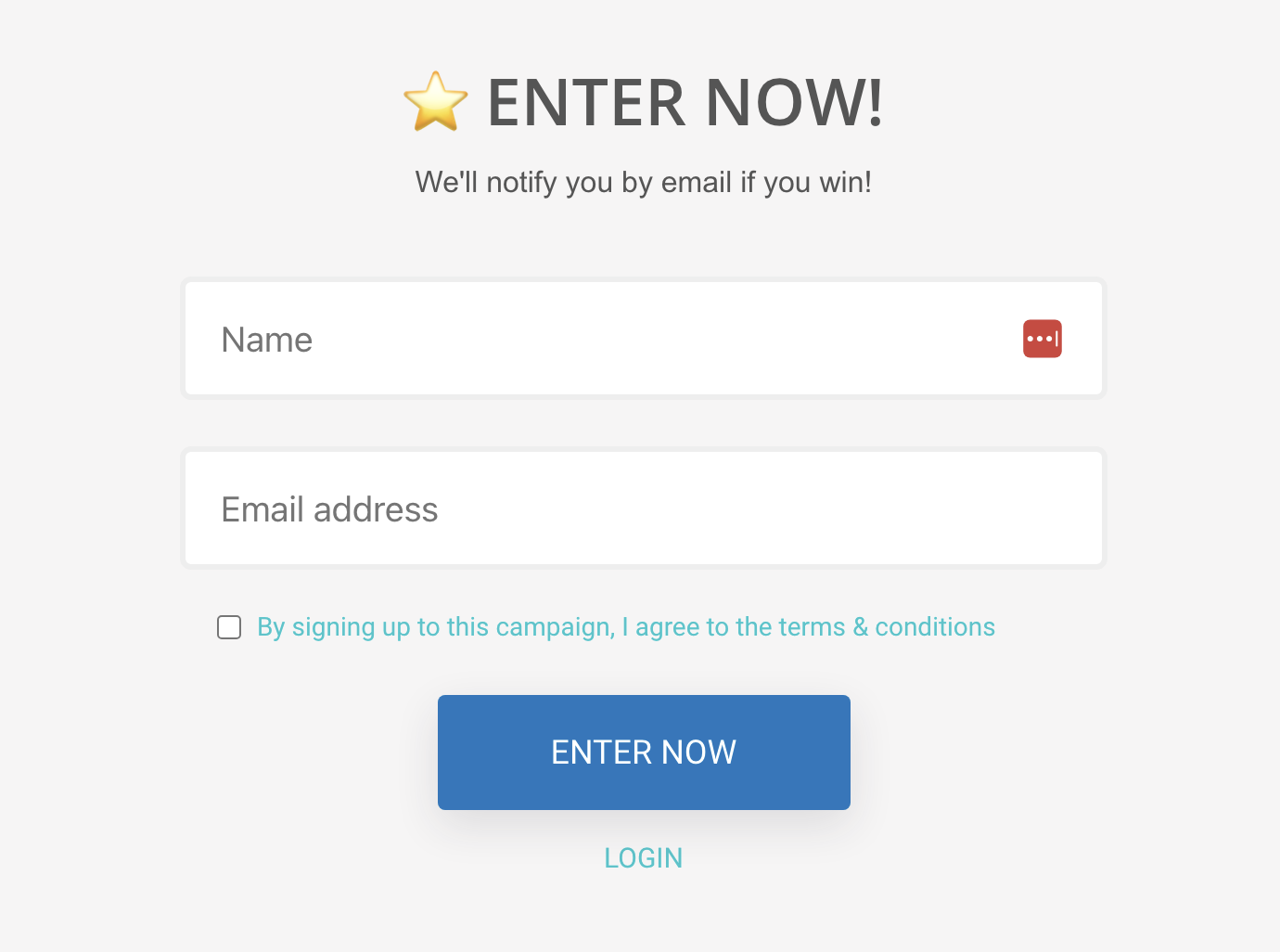 Giveaway Entry Form