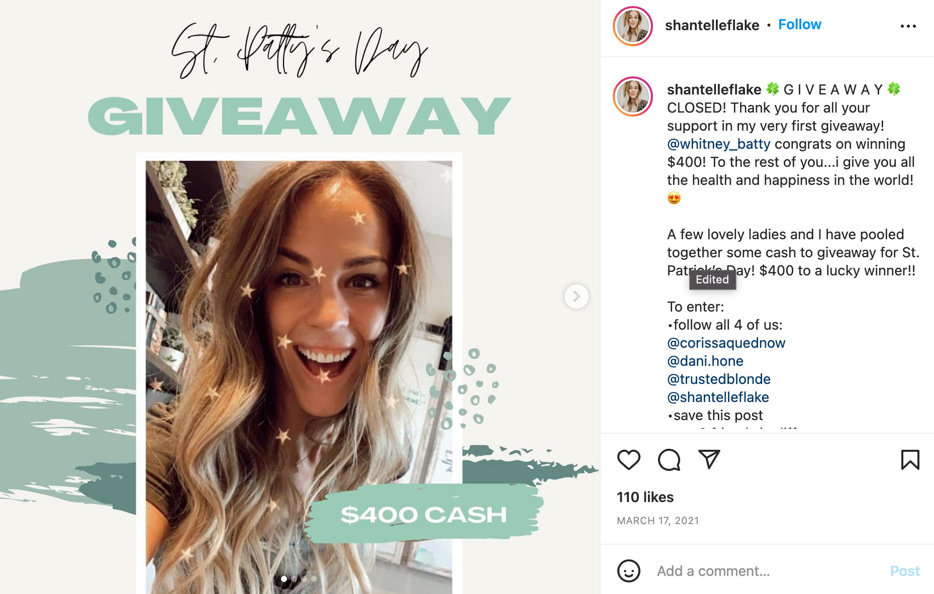 Shantelle Flake Giveaway