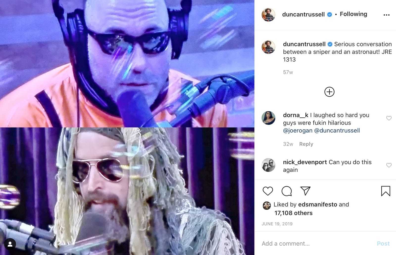 Duncan Trussell Instagram