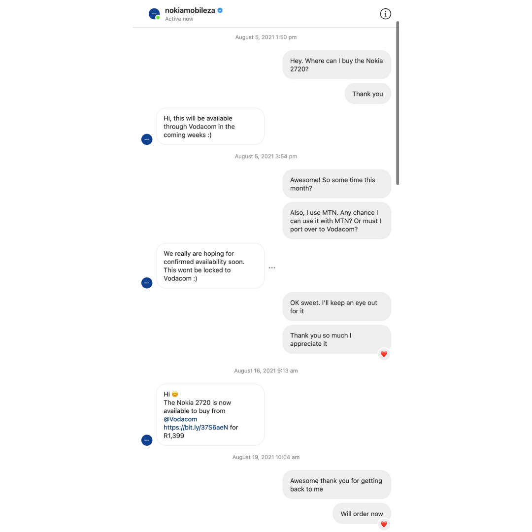 Nokia Direct Messages