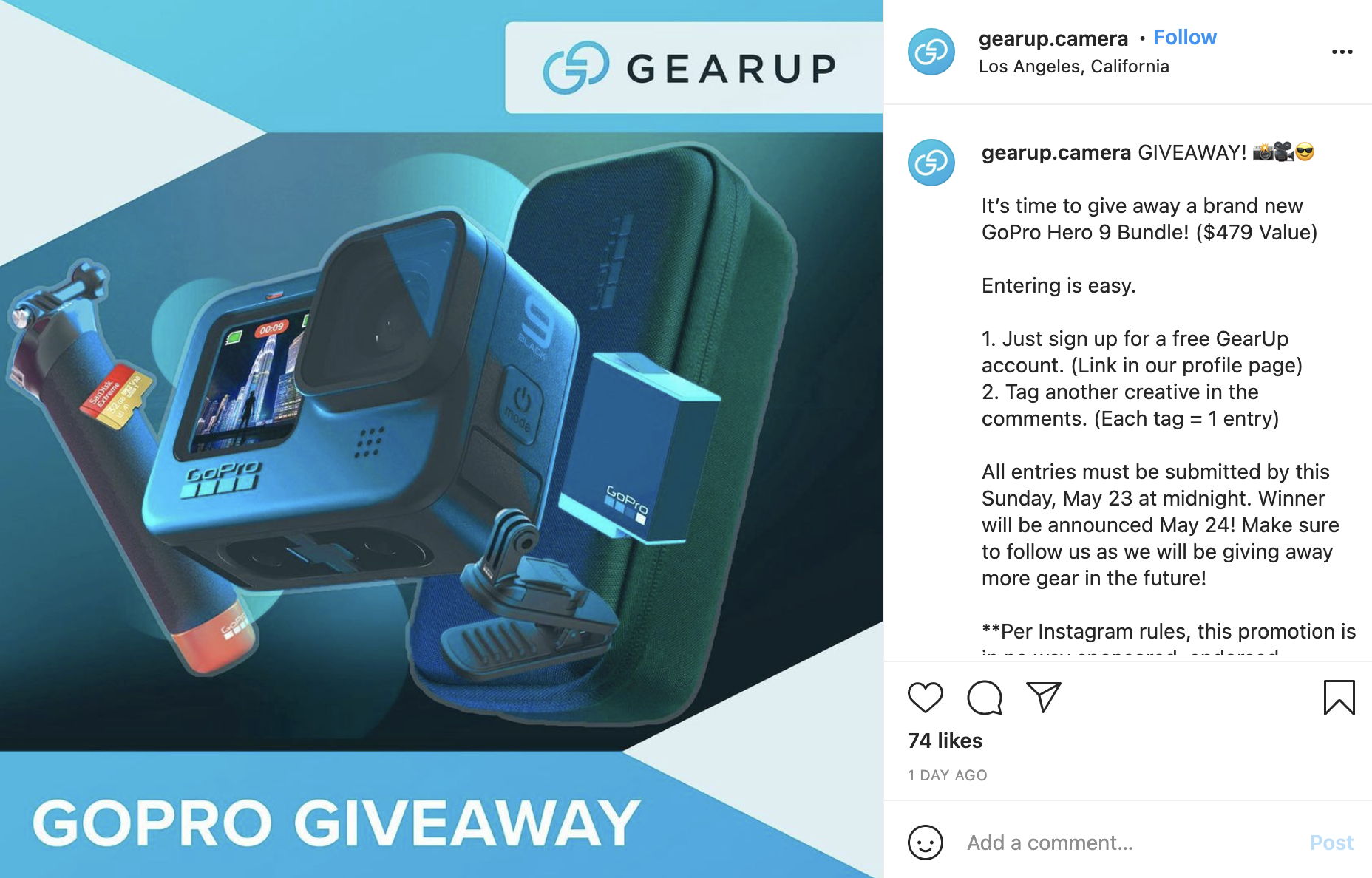 Gearup Camera Giveaway