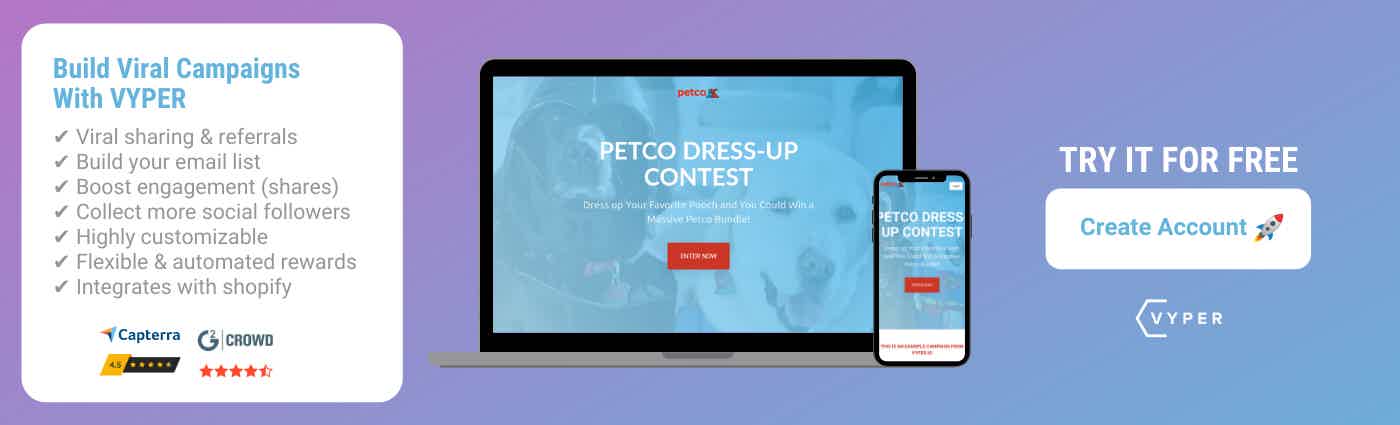 VYPER Free Account Signup PETCO