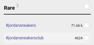 Instagram Jordansneakers hashtag is rare
