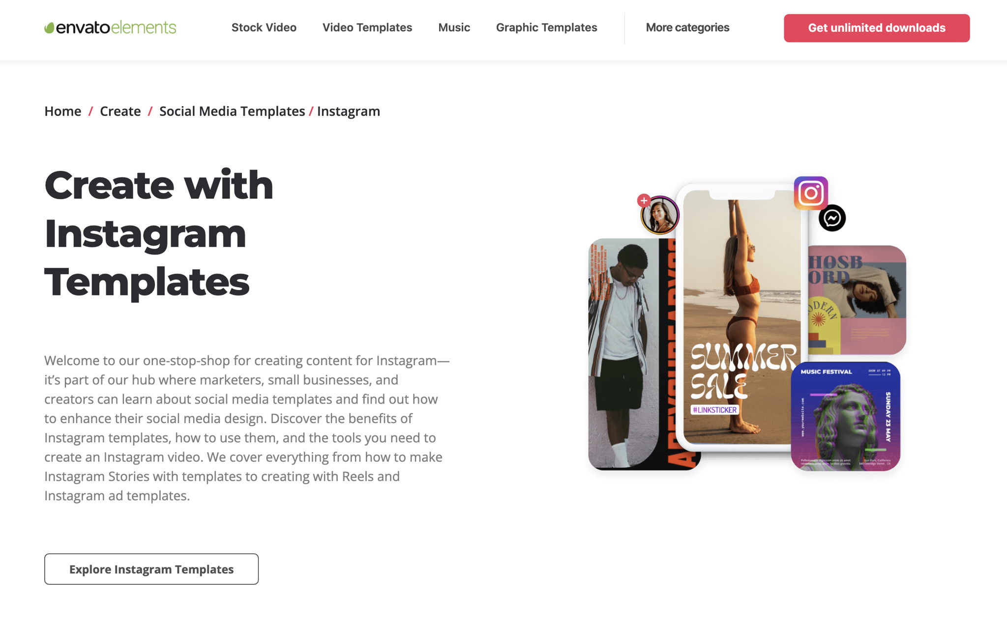 Envato Elements Instagram Templates