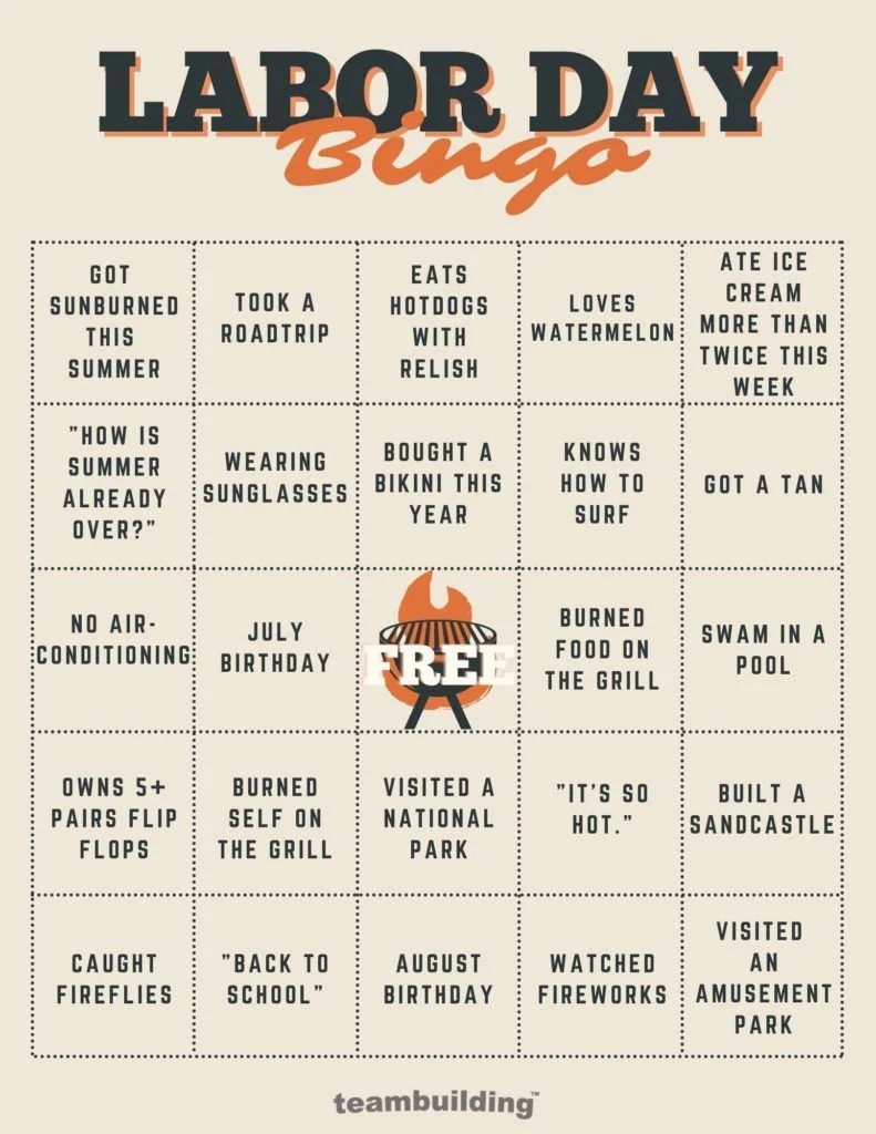 Labor Day Bingo