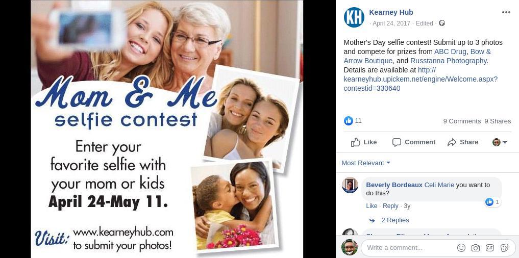 Mothers day selfie contest