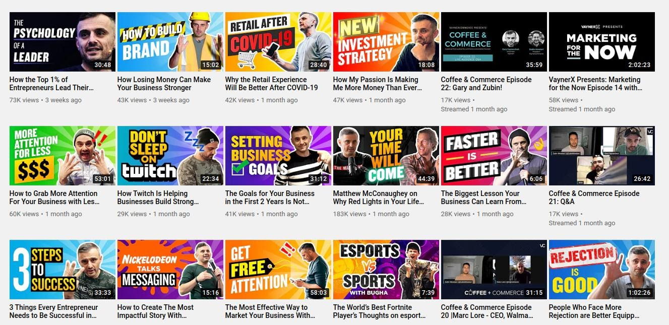Gary Vee Youtube Thumbnails