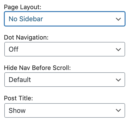 Blog Sidebar settings
