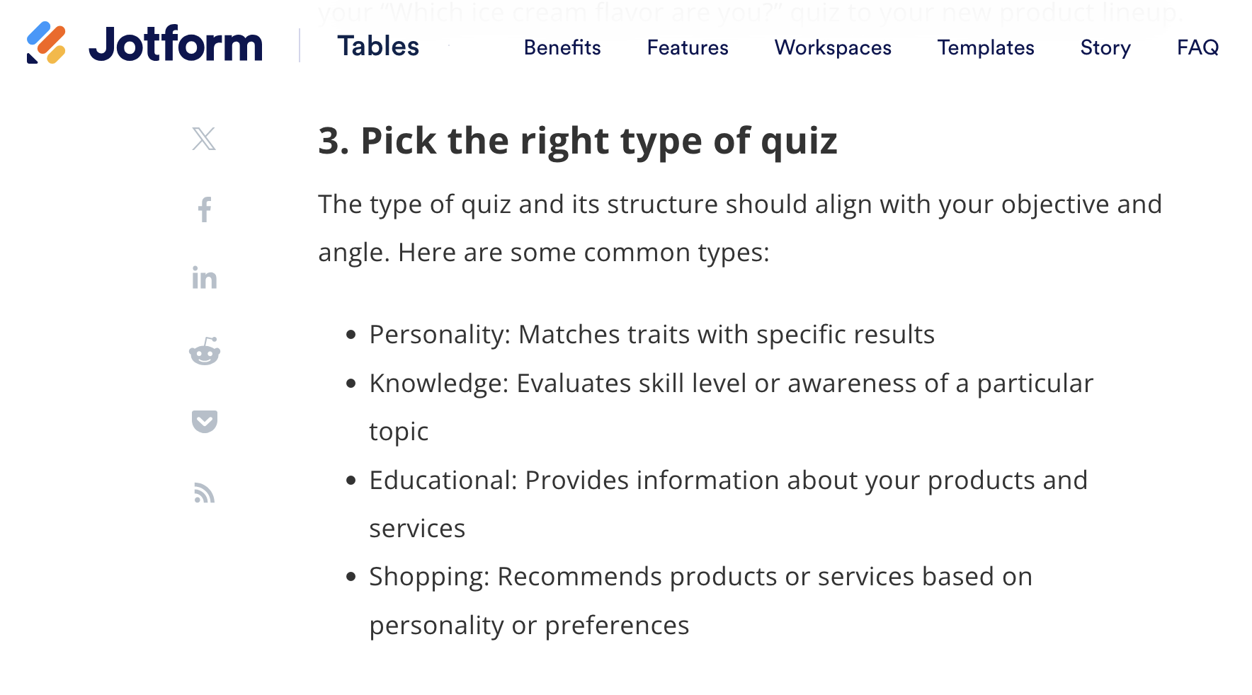 Jotform Quiz