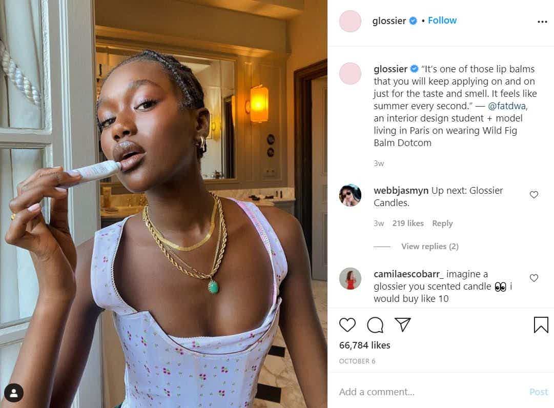 Glossier user generated campaigns