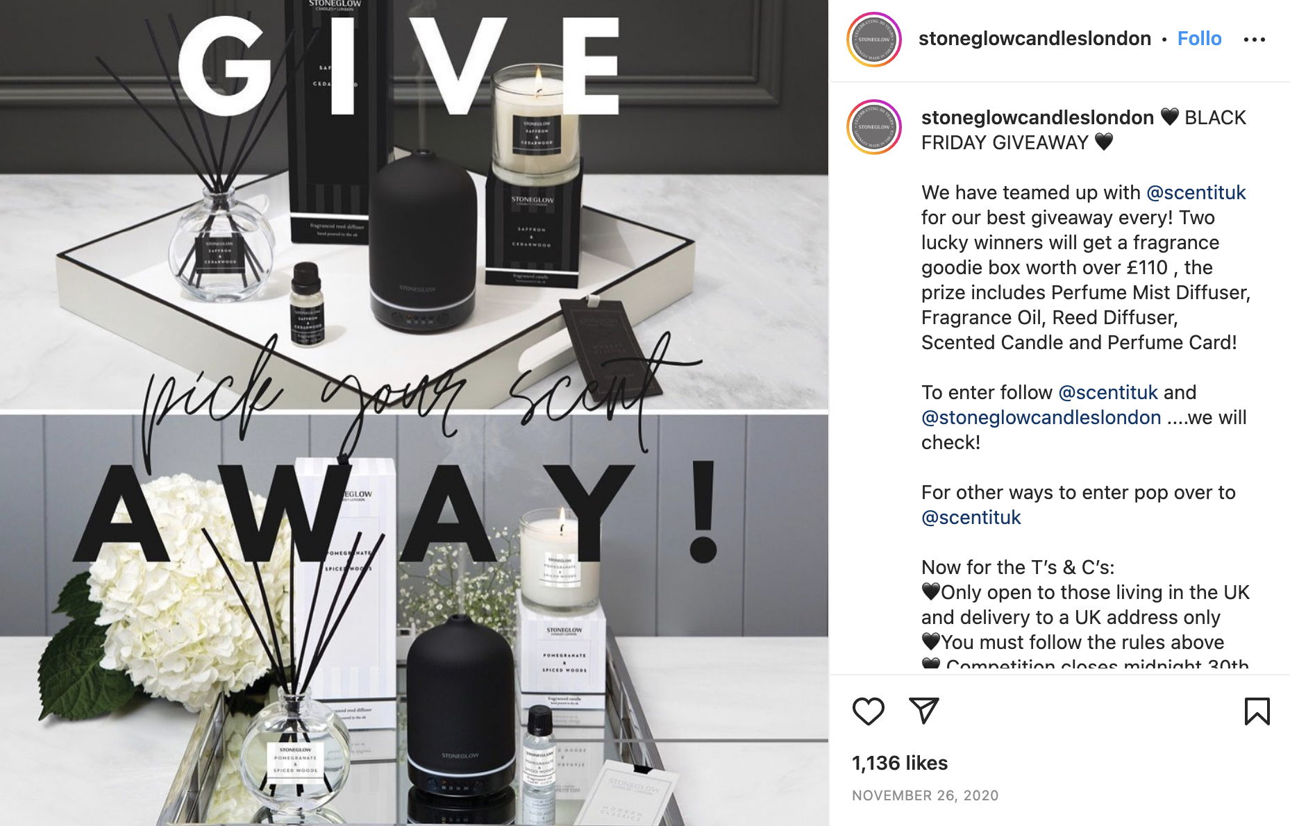 Stoneglow Instagram Giveaway