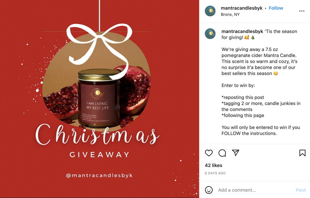Mantra Candles Christmas Giveaway
