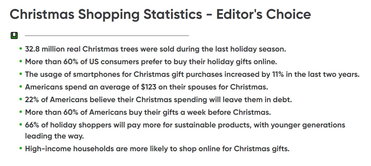 Christmas Spending Statistics