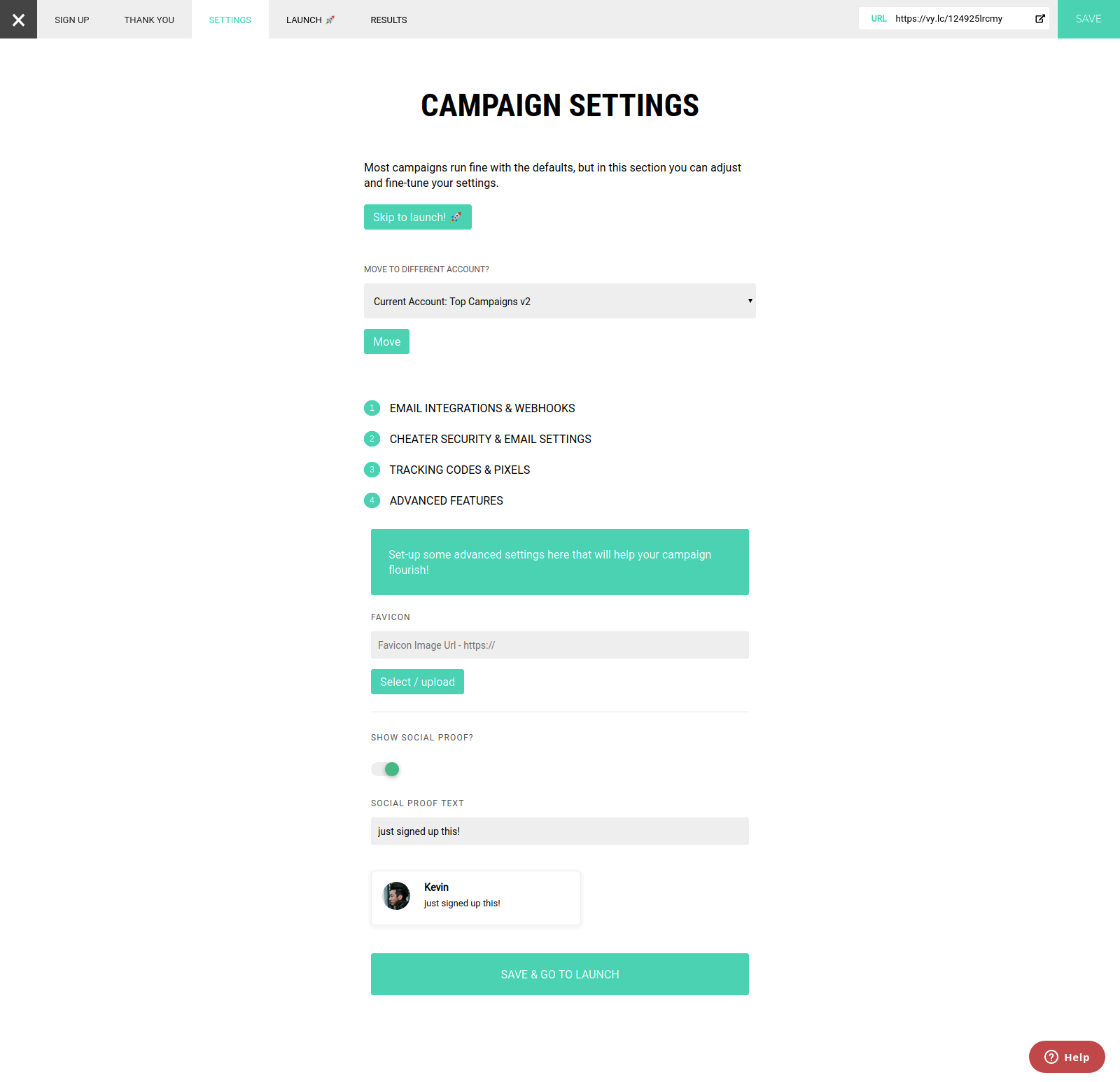 VYPER FOMO settings