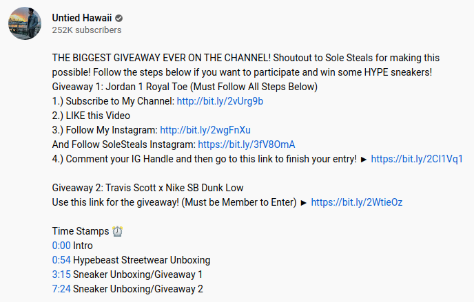 United Hawaii giveaway description