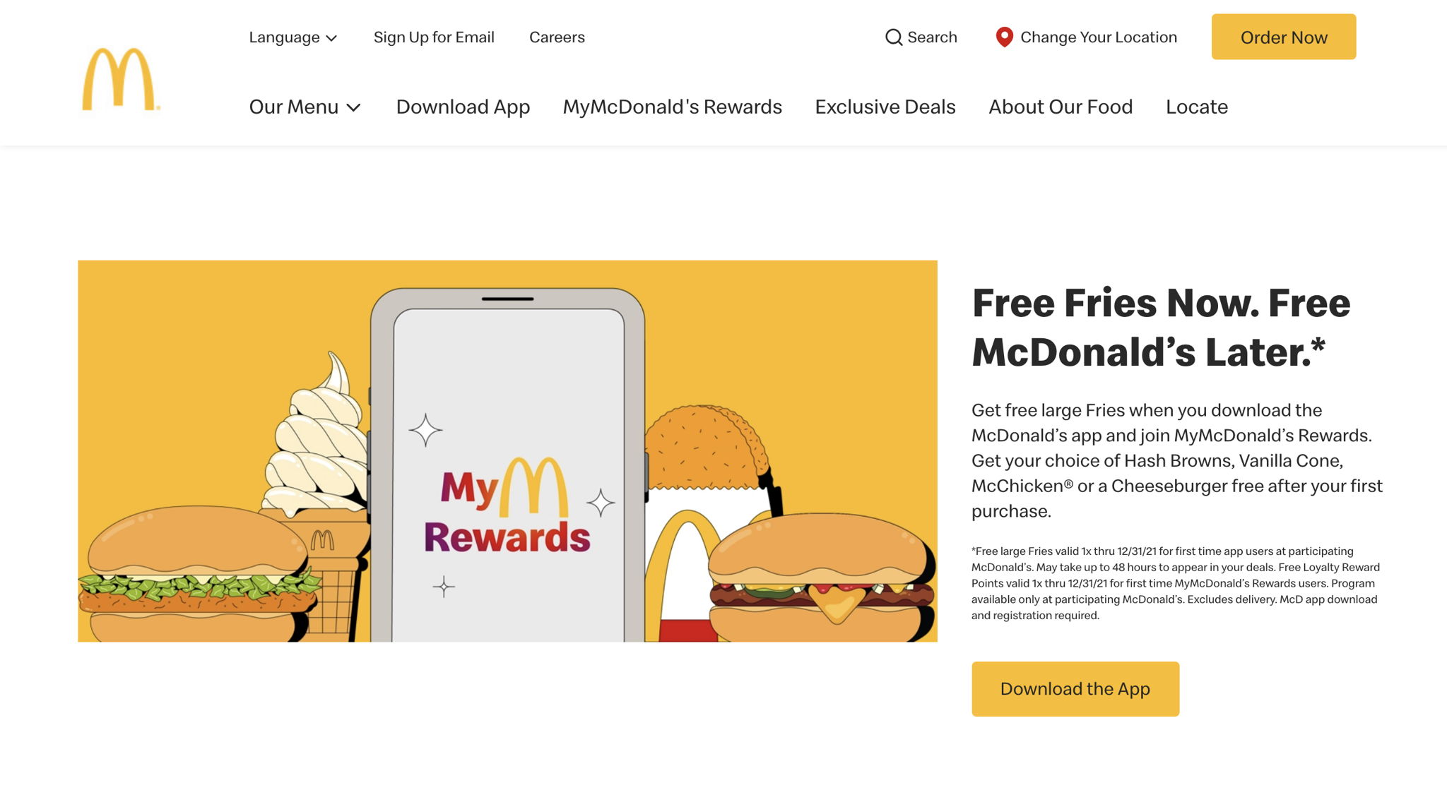 McDonalds Online Brand