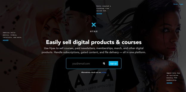 Hyax Landing Page