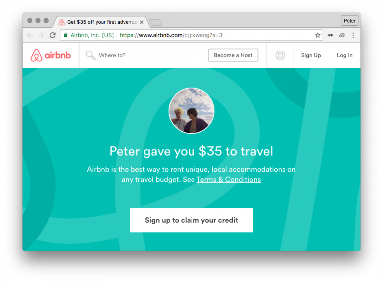 facebook referral airbnb