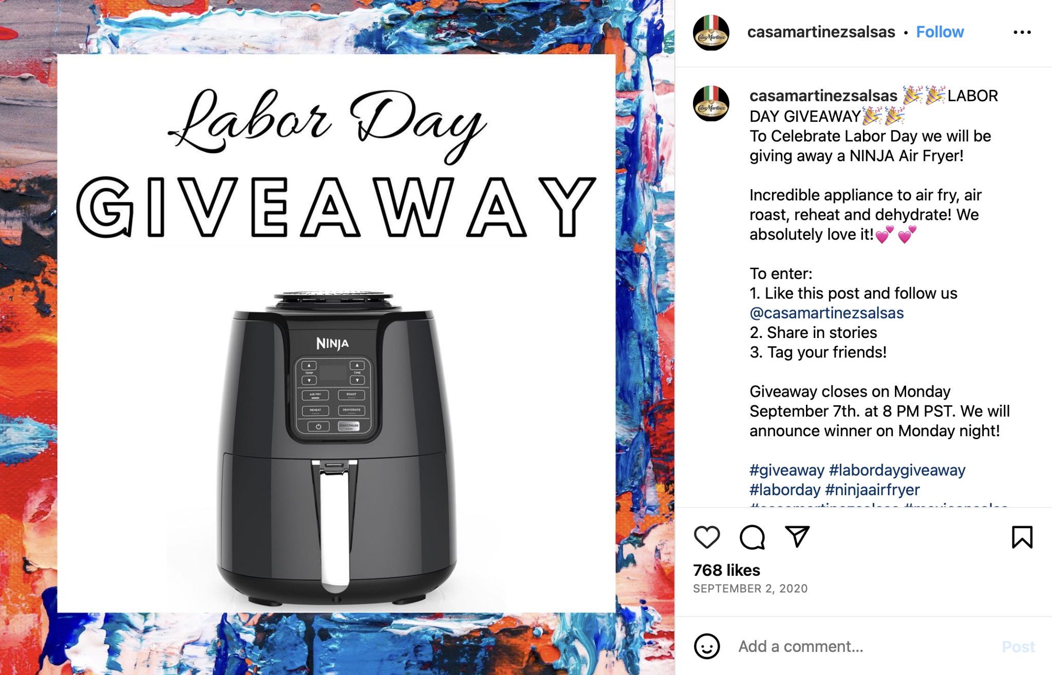 End of Summer Labor Day Giveaway Ideas and Examples