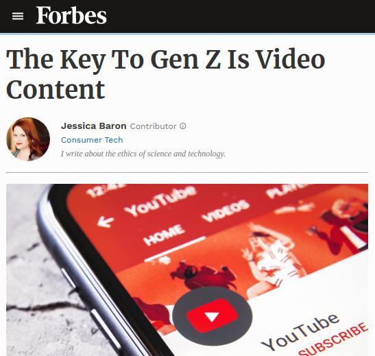 Forbes Gen Z article