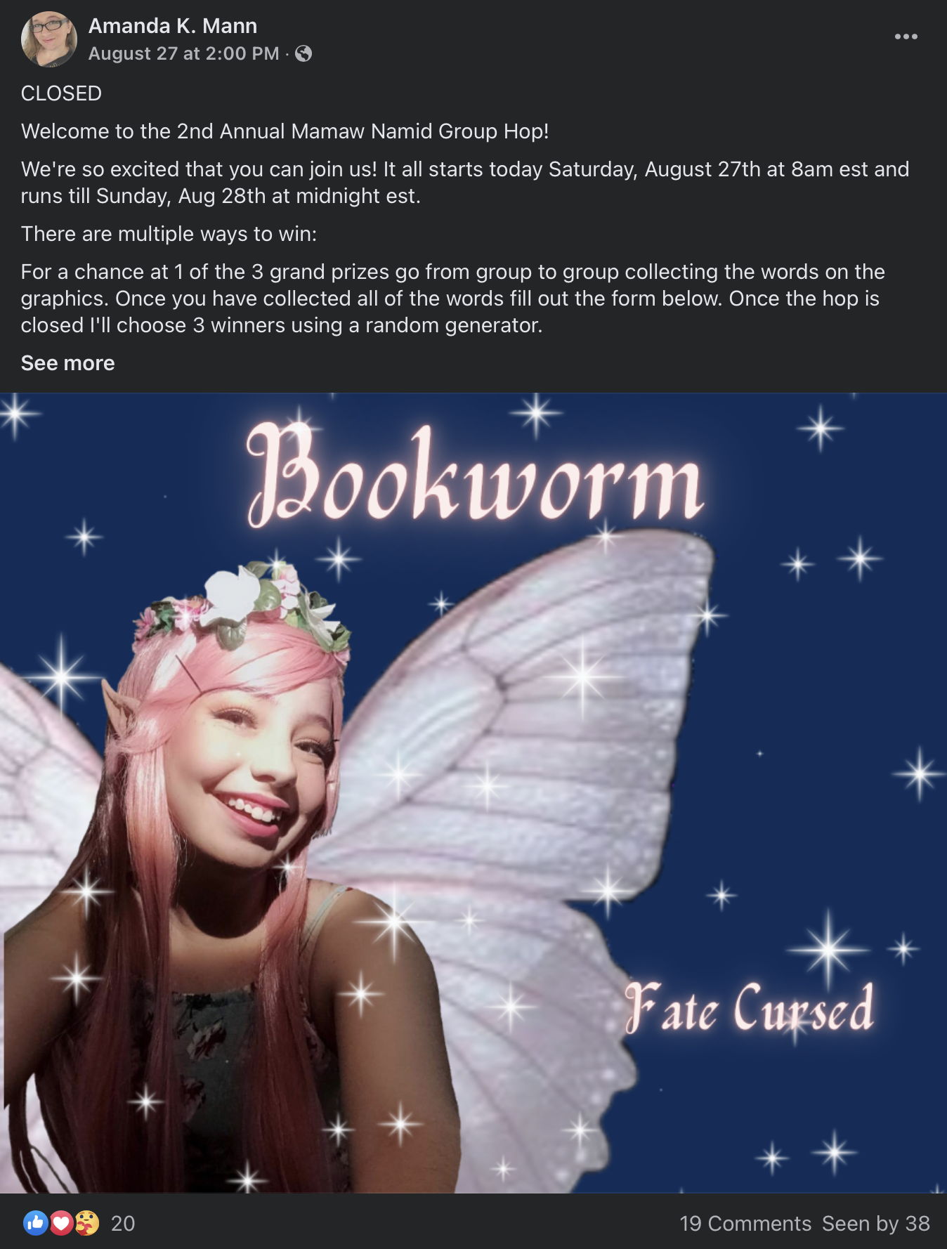 Fate Cursed Facebook Amazon Giveaway