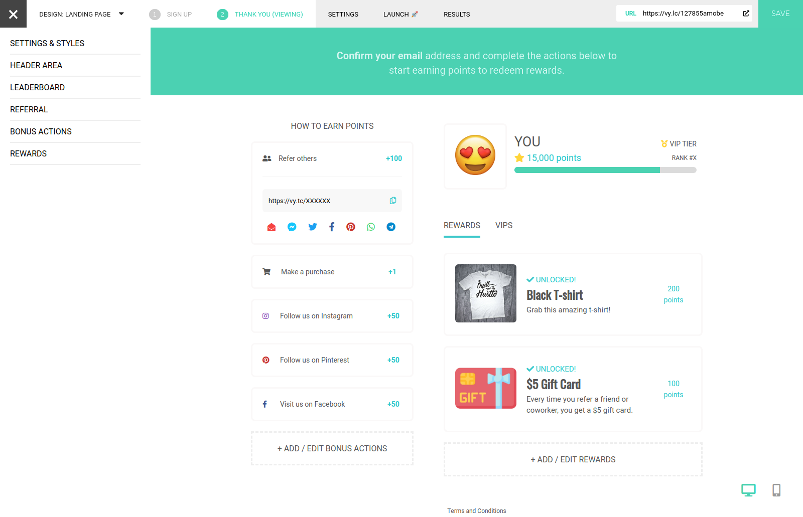 VYPER Referral Thank You Page Template