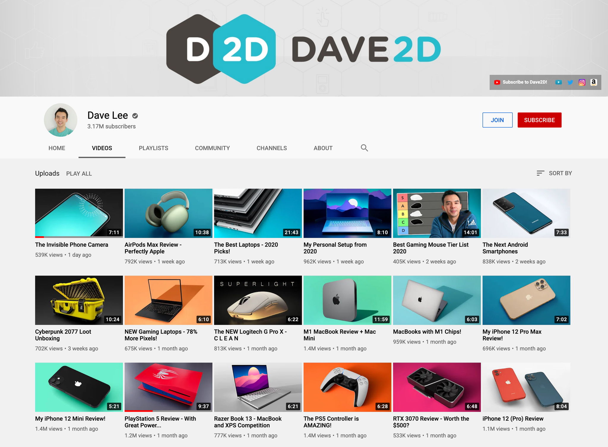 Dave Lee YouTube