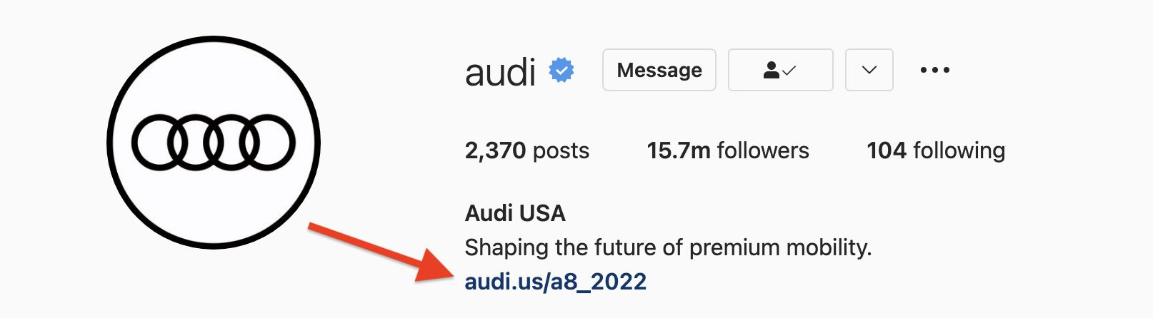 Audi Link in Bio