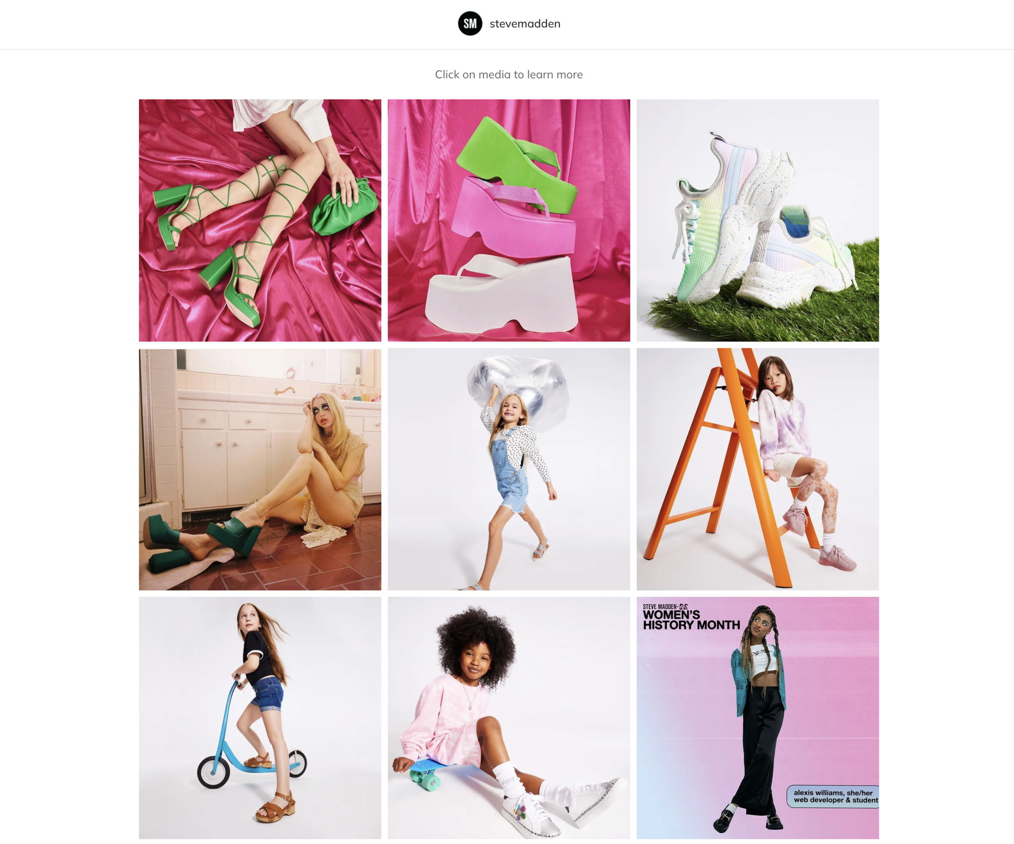 Steve Madden link page