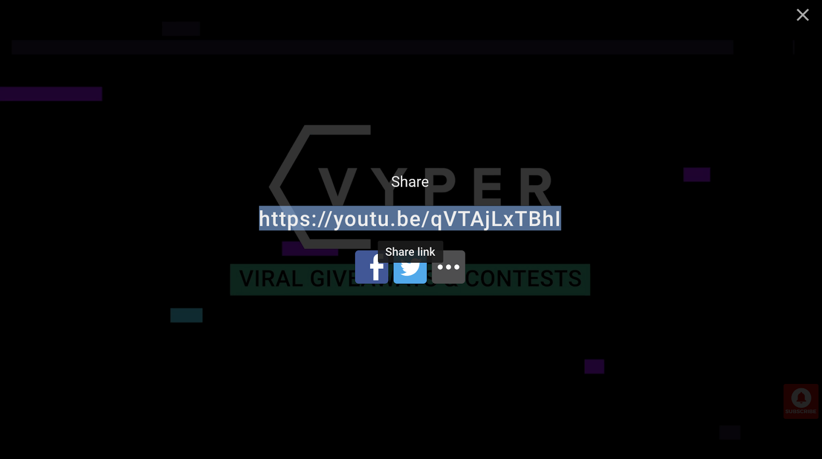 YouTube Share Feature