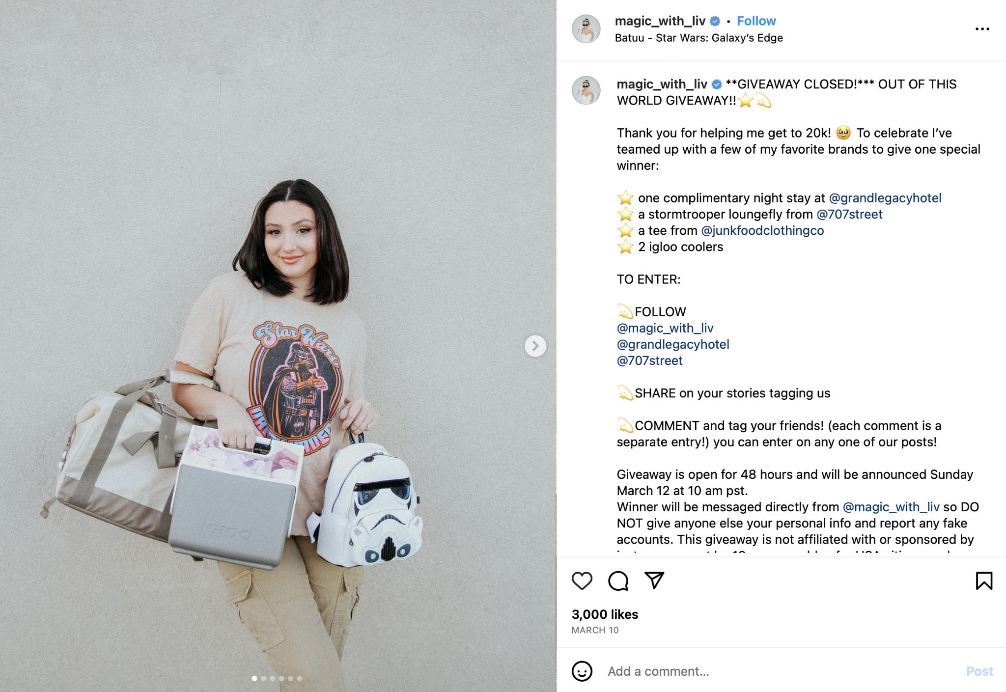 Magic With Liv Star Wars Giveaway