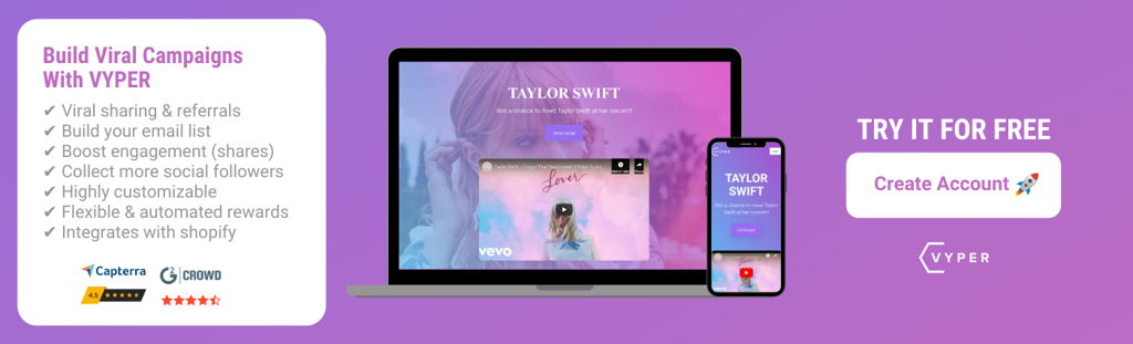 VYPER Free Account Signup Taylor Swift