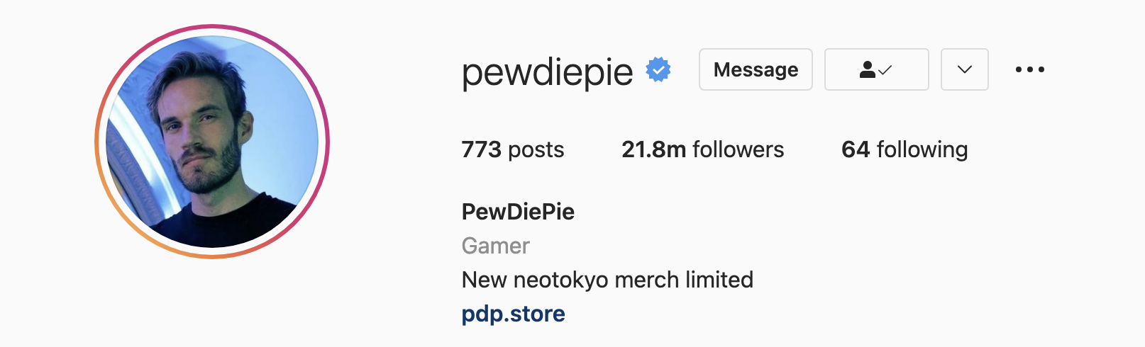 Pewdiepie Link in Bio