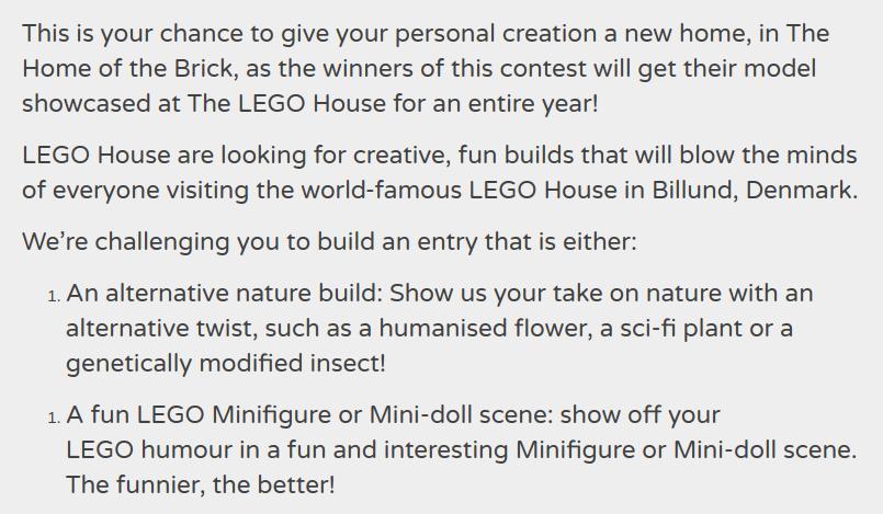 Lego Ideas Contest Rules