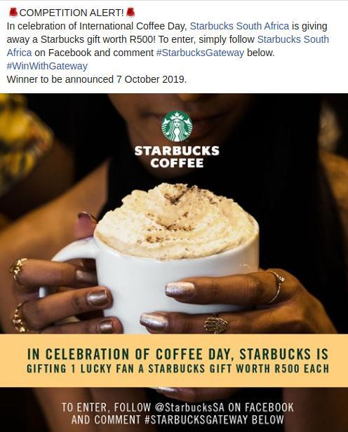 starbucks contest hashtags gateway