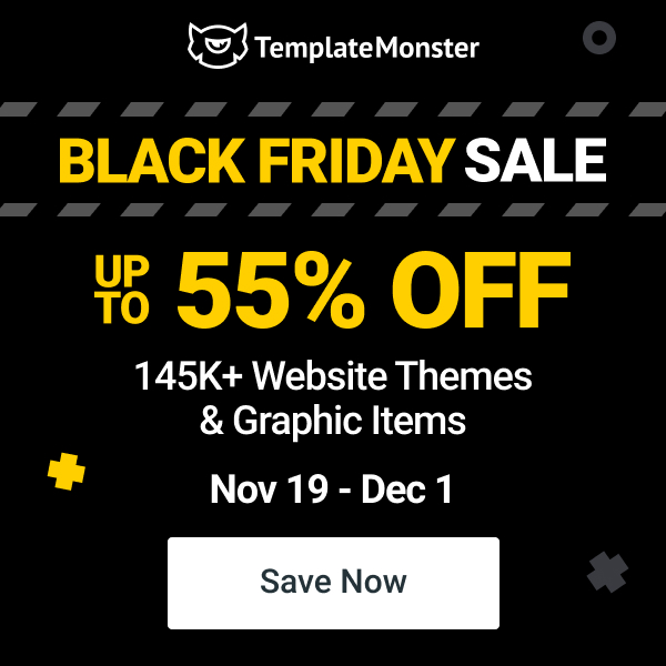 Template Monster Black Friday Cyber Monday Deals 2021