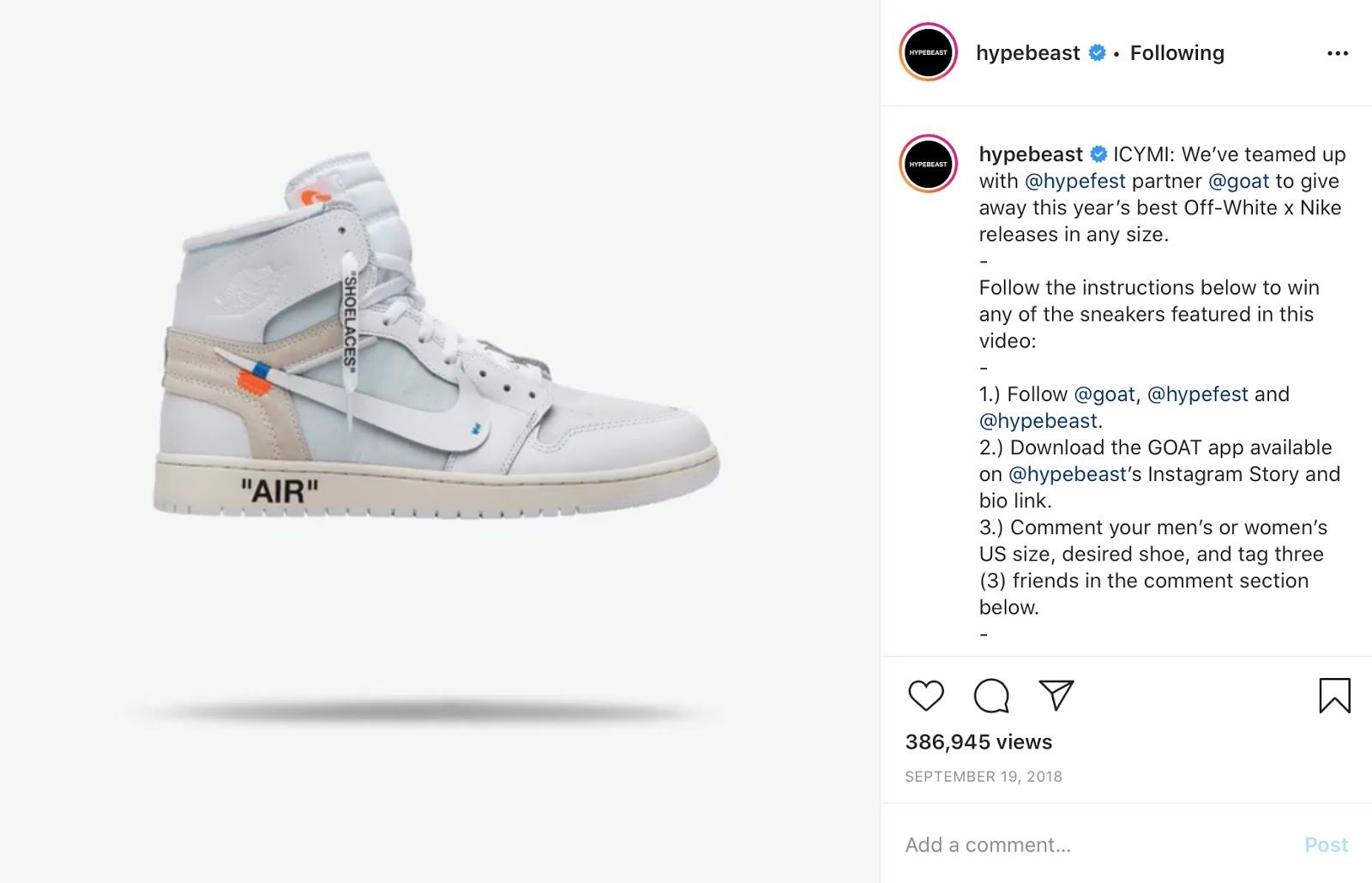 Hypebeast Nike Giveaway