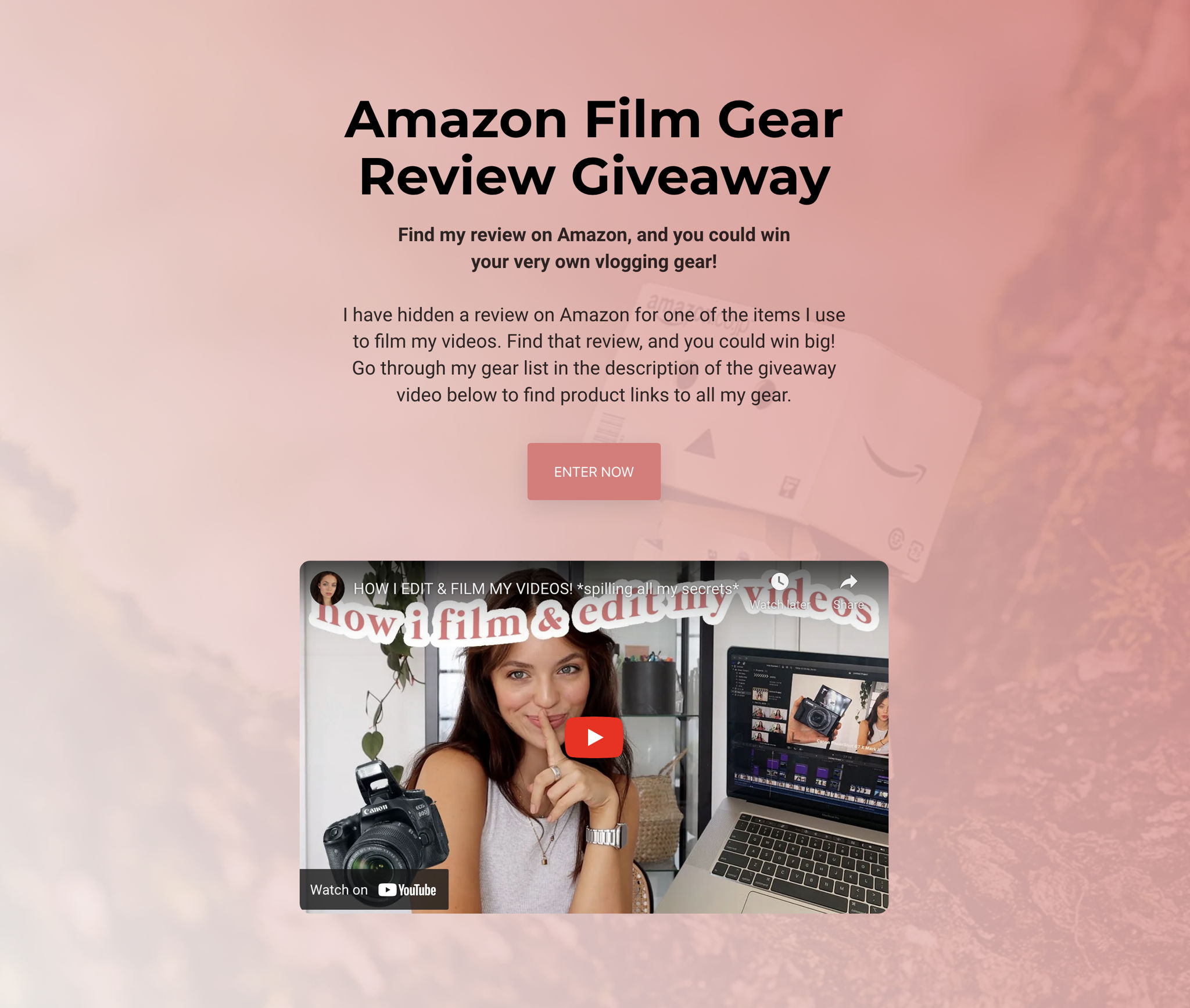 Claudia Sulewski Amazon Giveaway