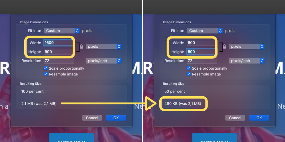 Lowering image size