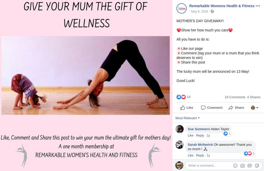 Mothers day fitness giveaway