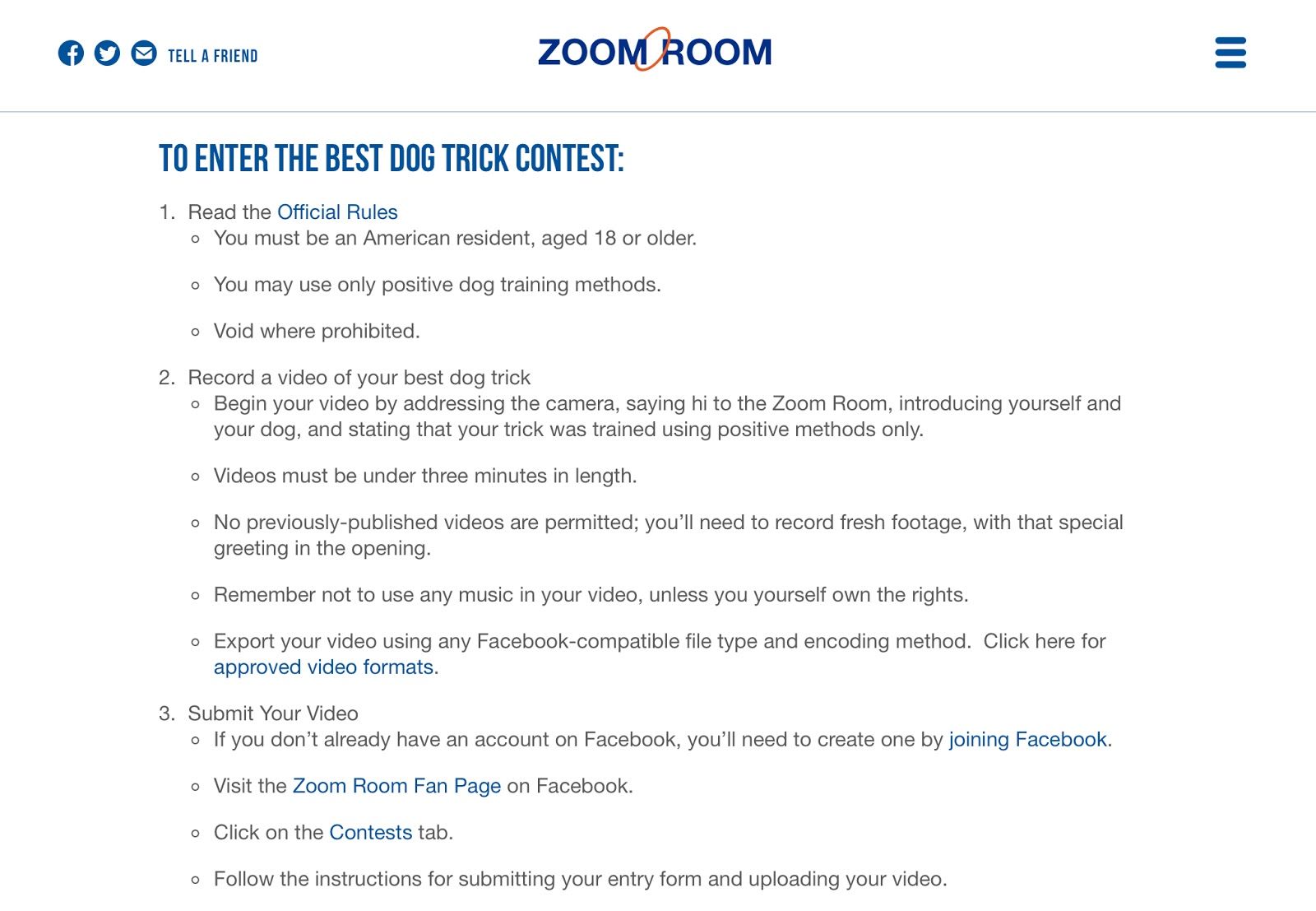 zoom room dog contest rules