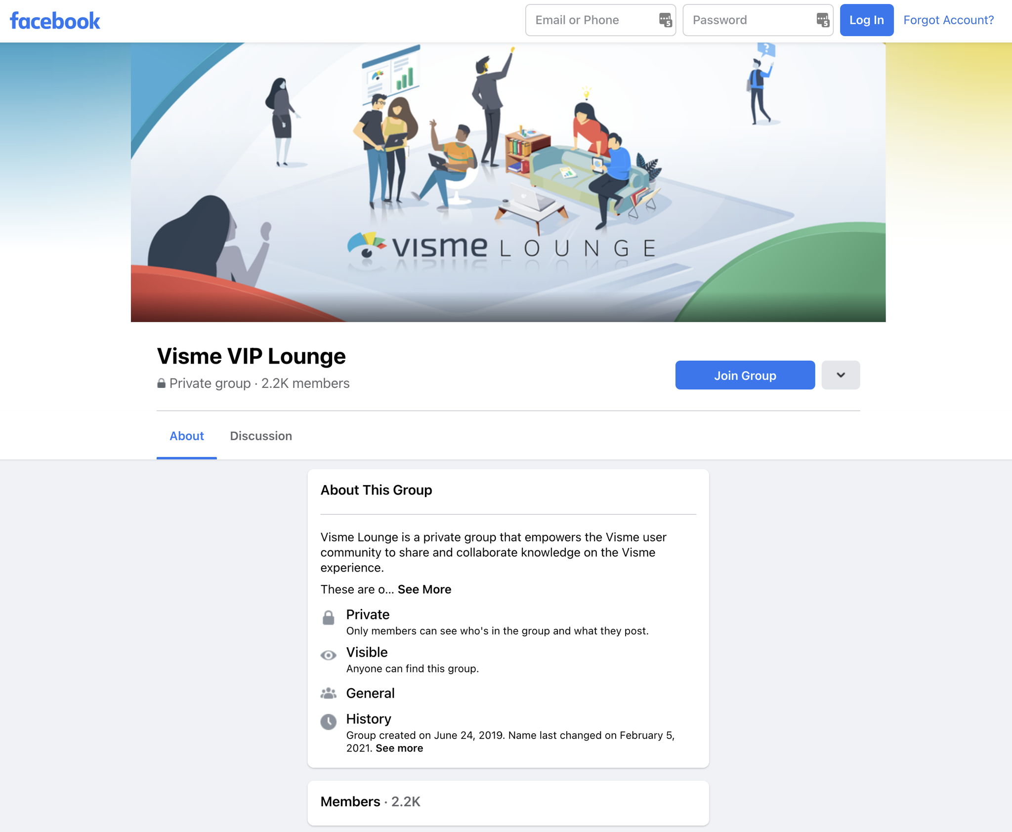 Visme Facebook Group