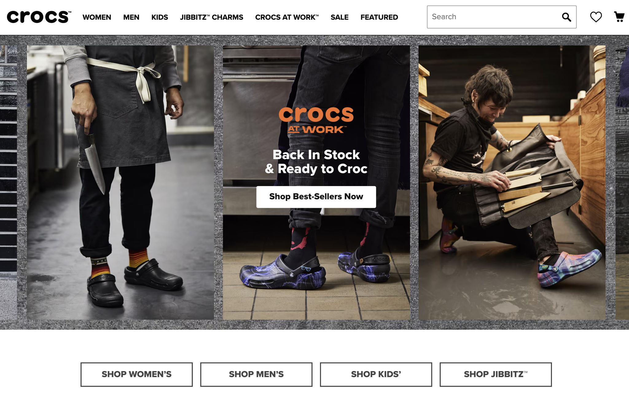 Crocs Website
