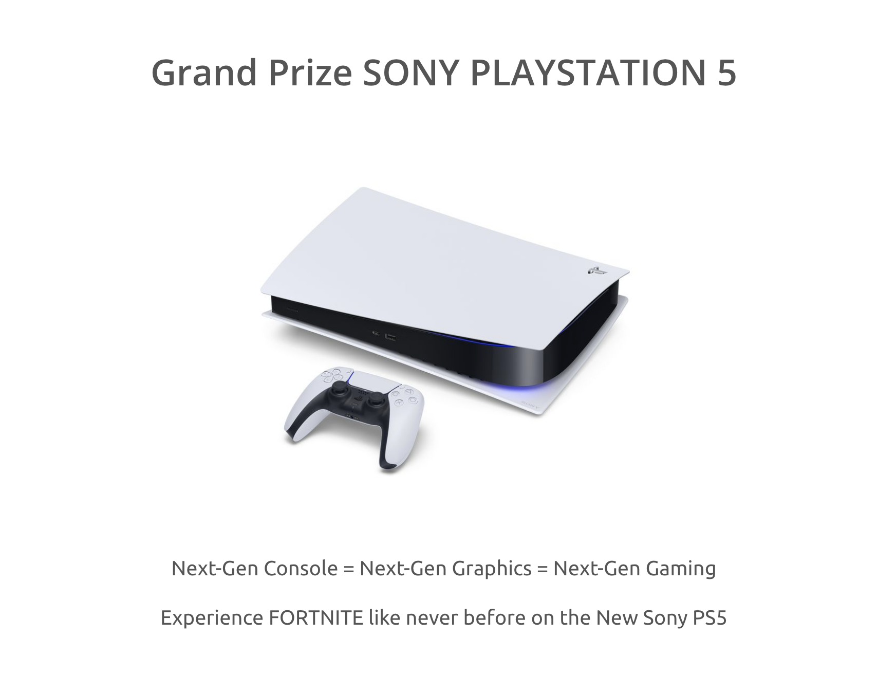 Fortnite Giveaway PS5 prize
