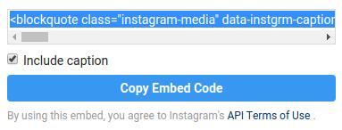 Instagram egg embed code