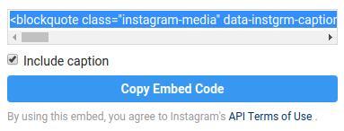 Instagram egg embed code